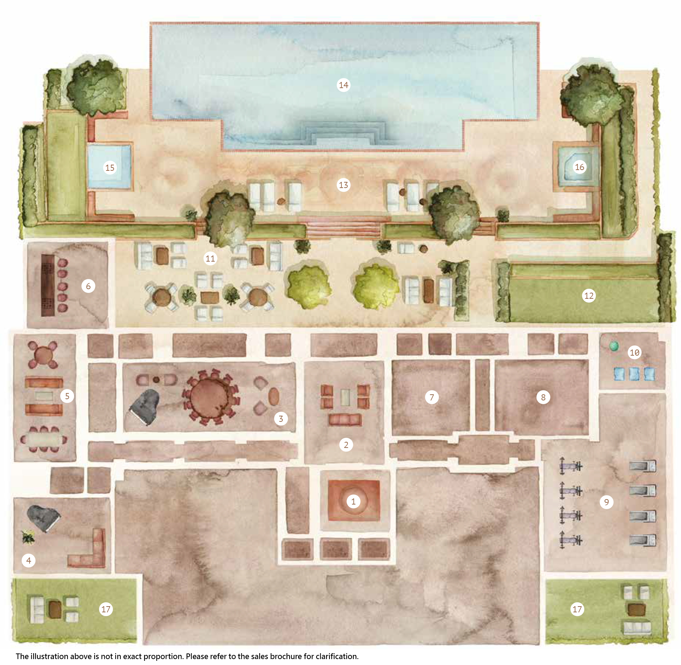 The illustration above is not in exact proportion. Please refer to the sales brochure for clarification.